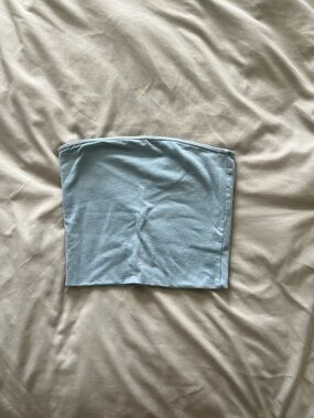 Light Blue Crop Tube Top
